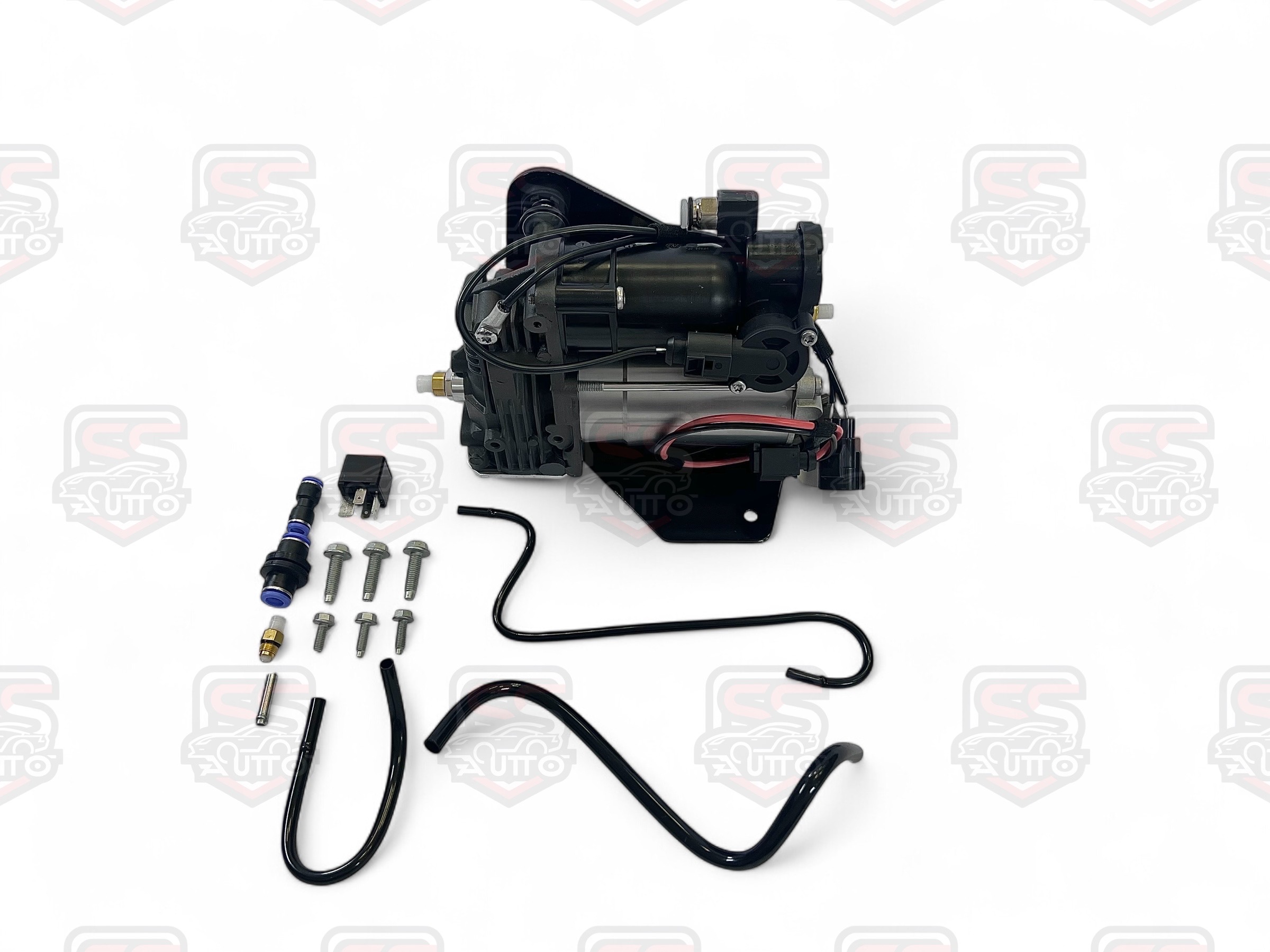 Компрессор пневмоподвески с кронштейном для Land Rover Discovery 3 L319 (2004-2009) AMK version